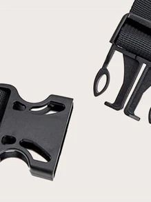 字母貼飾腰包 - 黑色 - 查看 4