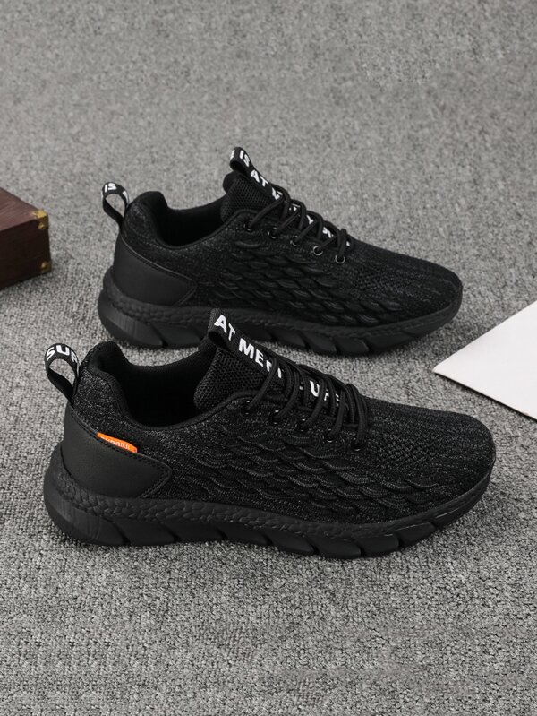 Men's Leisure Sports Shoes With Fish Scale Pattern Surface, Casual Shoes For Men