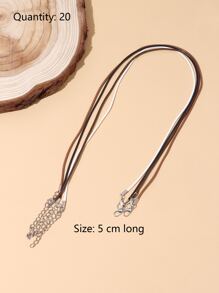 20入組繩索DIY首飾配件 - 彩色 - 查看 4