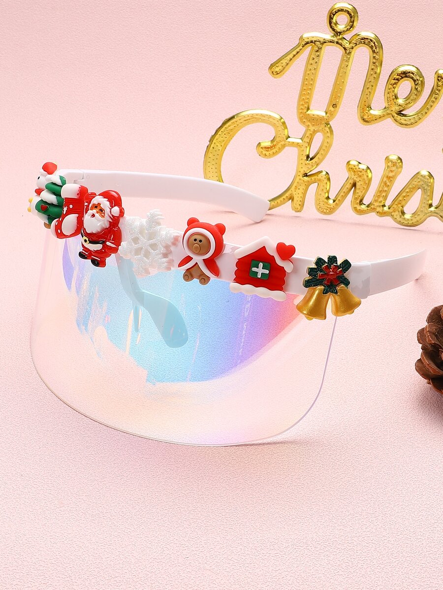 聖誕老人裝飾一片式鏡片太陽眼鏡