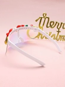 聖誕老人裝飾一片式鏡片太陽眼鏡