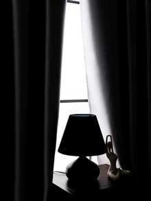 1pc Full Blackout Window Curtain, Easy Installation, Multiple Sizes - Grey - View 4