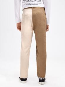 Manfinity Men Colour Block Slant Pocket Corduroy Trousers - Multicolor - View 2