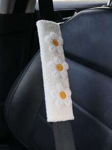 1入組花朵裝飾汽車安全帶墊