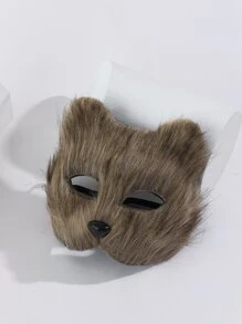 Fox Design Costume Face Shield - Khaki - View 2