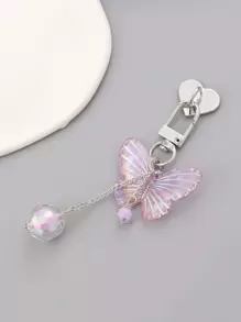 1 dây đeo điện thoại trang trí hình con bướm Quà tặng cho mẹ, gia đình, bạn bè, sinh nhật, ngày lễ, dây đeo điện thoại - Màu tím hoa cà - Xem 4