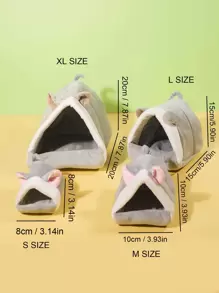 1pc Thiết kế tai màu sắc ngẫu nhiên Giường cho thú cưng - Nhiều màu - Xem 4