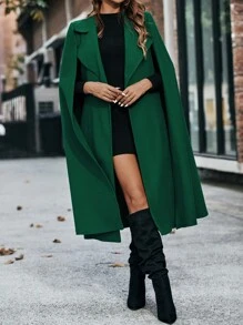 SHEIN LUNE Áo khoác ngoài nữ Thắt lưng màu trơn Thanh lịch - màu xanh lá - Xem 6