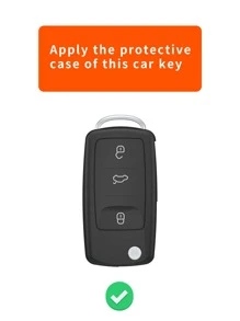 1 pieza Funda de llave de coche universal - Negro - Ver 4