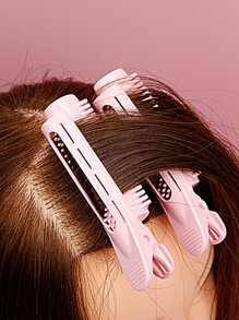 2入組塑料捲髮器，2入組塑料日常可愛耐用便攜式捲發器/捲髮器在家中或在沙龍中用於髮型設計適合所有髮質