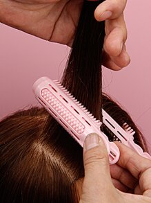 2入組塑料捲髮器，2入組塑料日常可愛耐用便攜式捲發器/捲髮器在家中或在沙龍中用於髮型設計適合所有髮質