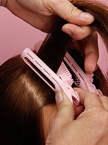 2入組塑料捲髮器，2入組塑料日常可愛耐用便攜式捲發器/捲髮器在家中或在沙龍中用於髮型設計適合所有髮質