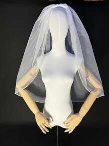 Rhinestone Decor Bridal Veil Fall Clothes For Women