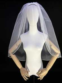 Rhinestone Decor Bridal Veil Fall Clothes For Women