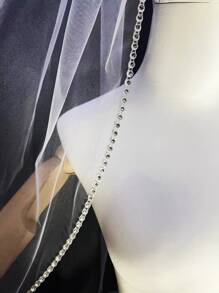 Rhinestone Decor Bridal Veil Fall Clothes For Women