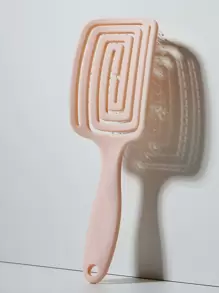 1 pieza Cepillo cuadrado para desenredar el cabello, Cepillo profesional de aire con ventilación - Cepillo curvo para secado, peine ahuecado con mango para cabello liso/suave, húmedo y seco, regalo para niñas cuidado del cabello,herramientas para el cabello peines peine pelo cepillo pelo de peines cepillo pelo - Rosa Pálido - Ver 2