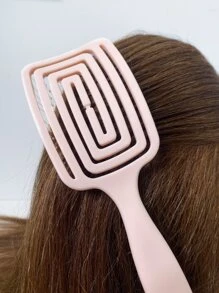 1 pieza Cepillo cuadrado para desenredar el cabello, Cepillo profesional de aire con ventilación - Cepillo curvo para secado, peine ahuecado con mango para cabello liso/suave, húmedo y seco, regalo para niñas cuidado del cabello,herramientas para el cabello peines peine pelo cepillo pelo de peines cepillo pelo - Rosa Pálido - Ver 5