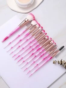 12pcs Makeup Brush Sets Premium Synthetic Hair  Eyeshadow Blending Brush Sets Cosmetics Tools For Face And Eyes,Brush Set,Makeup Brush Kit,Make Up Brush Set,Make Up Set Complete,Makeup Brush Set,Complete Makeup Kit,Brush Kit,Brushes Makeup Set,Makeup Gift Set,Set - Multicolor - View 2
