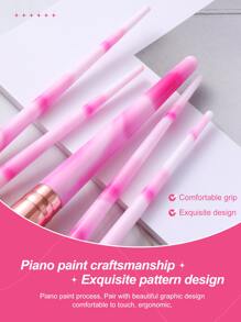 12pcs Makeup Brush Sets Premium Synthetic Hair  Eyeshadow Blending Brush Sets Cosmetics Tools For Face And Eyes,Brush Set,Makeup Brush Kit,Make Up Brush Set,Make Up Set Complete,Makeup Brush Set,Complete Makeup Kit,Brush Kit,Brushes Makeup Set,Makeup Gift Set,Set - Multicolor - View 4