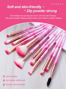 12pcs Makeup Brush Sets Premium Synthetic Hair  Eyeshadow Blending Brush Sets Cosmetics Tools For Face And Eyes,Brush Set,Makeup Brush Kit,Make Up Brush Set,Make Up Set Complete,Makeup Brush Set,Complete Makeup Kit,Brush Kit,Brushes Makeup Set,Makeup Gift Set,Set - Multicolor - View 5