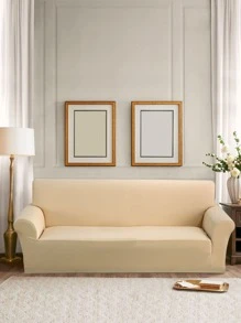 1pc Ghế sofa co giãn trơn - Màu be - Xem 1