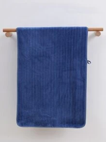 1入組珊瑚絨超細纖維浴巾/手巾,多種尺寸可選,柔軟吸水的家居、浴室、游泳池或沙灘使用洗布/毛巾 - 藍色 - 查看 4