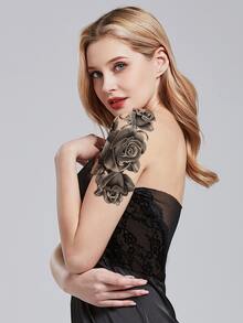 1sheet Flower Pattern Tattoo Sticker