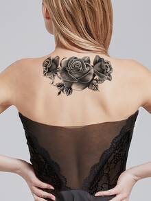 1sheet Flower Pattern Tattoo Sticker