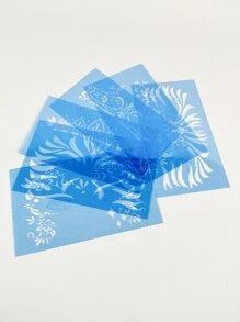 6入組臉部繪畫紋身模具 - 藍色 - 查看 2