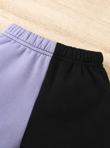 嬰兒女生兩色調蝴蝶印花連帽衫和運動長褲 - 彩色 - 查看 5