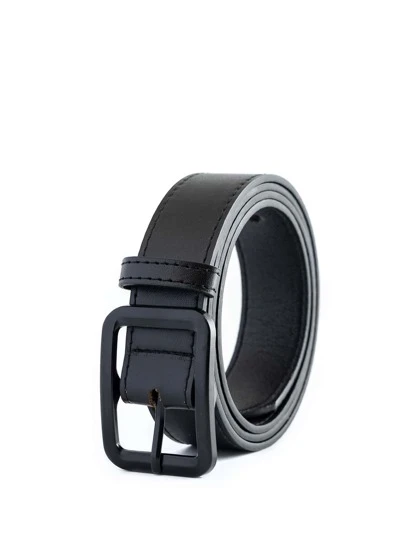 男士方形扣腰带秋冬配饰，适合青少年、青年、男士、休闲、户外、运动、度假、毕业礼物、生日、日常穿着