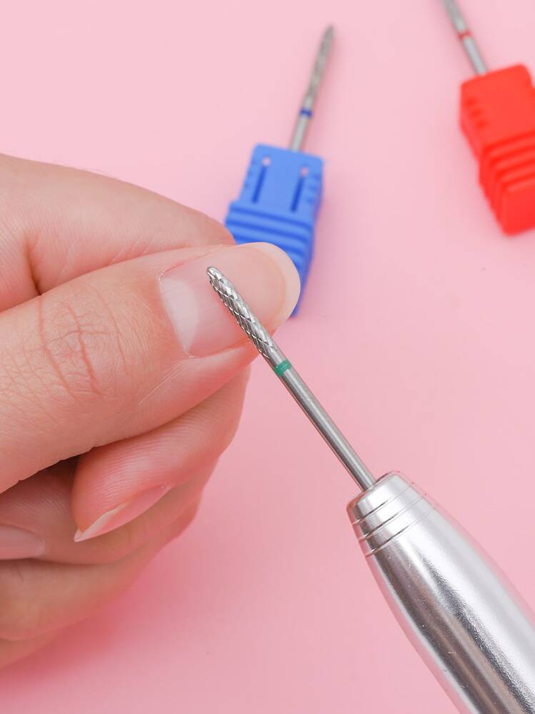 שלוש רקטות ציפורניים טונגסטן קרביד מקדח לציפורן חשמלית - ריבוי צבעים - ראה 2