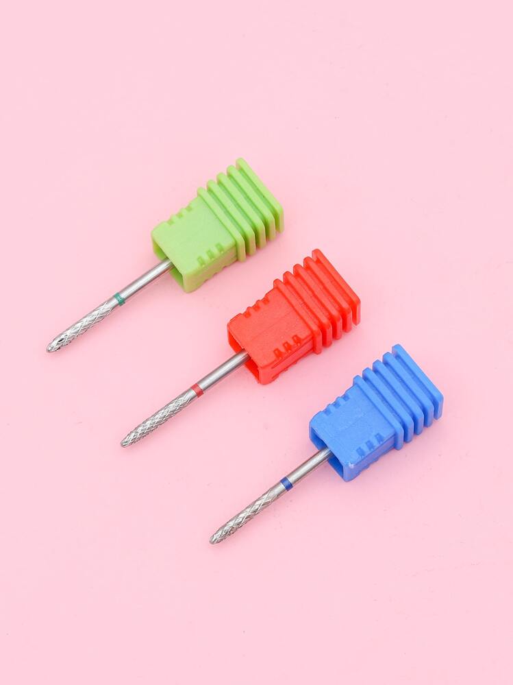 שלוש רקטות ציפורניים טונגסטן קרביד מקדח לציפורן חשמלית - ריבוי צבעים - ראה 6