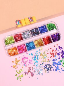 1box Laser Nail Art Sequin - Multicolor - View 1