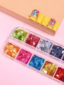 1box Laser Nail Art Sequin - Multicolor - View 3