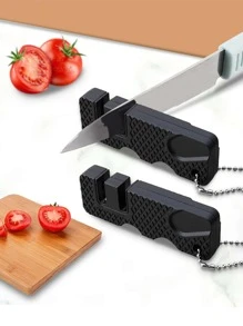 1pc Portable Knife Sharpener - Black - View 1