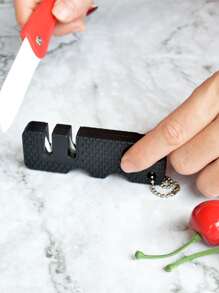 1pc Portable Knife Sharpener - Black - View 2