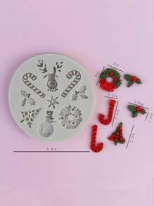 1pc Christmas Candy Cane Design DIY Silicone Mold - Grey - View 3