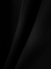 Manfinity Homme Loose Fit Men's Letter Graphic Notched Neck T-Shirt - Black - View 3