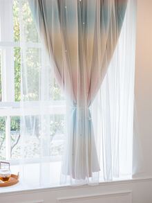 Star Pattern Ombre Single Panel Curtain - Multicolor - View 5
