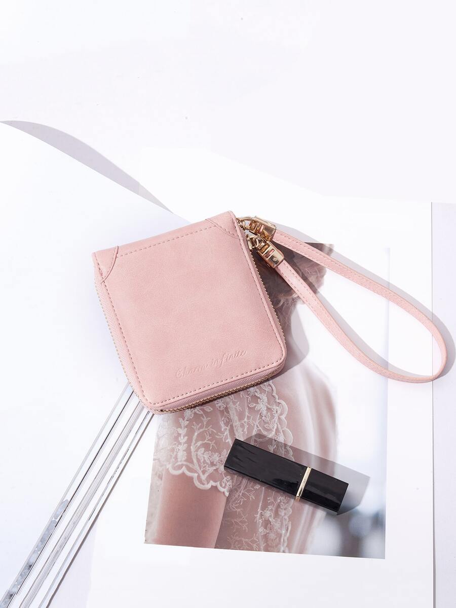CHARM INFINITE Letter Embossed Small Wallet | SHEIN USA