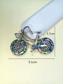 Bicycle Design Brooch - Multicolor - View 3