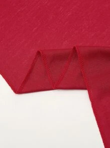 極簡風格素色圍巾 - 酒紅色 - 查看 4