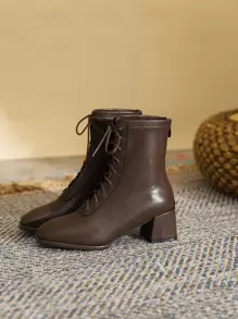 新款时尚女士高跟镂空鞋，可搭配任何黑色连衣裙 - 棕色 - 查看 5