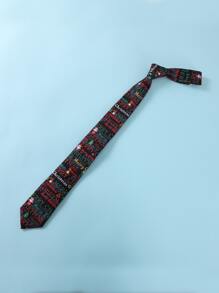 1入組聖誕圖案領帶適合男人及女人,合適的適用於日常穿著和聖誕節