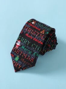 1入組聖誕圖案領帶適合男人及女人,合適的適用於日常穿著和聖誕節