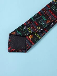 1入組聖誕圖案領帶適合男人及女人,合適的適用於日常穿著和聖誕節