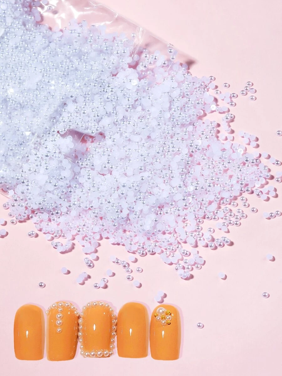 1入組珍珠美甲飾品 - 白色 - 查看 1