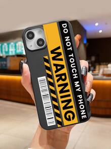 Hộp đựng điện thoại thiết kế thời trang đồ họa chữ cái để sử dụng hàng ngày - màu đen - Xem 1