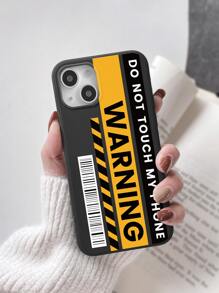 Hộp đựng điện thoại thiết kế thời trang đồ họa chữ cái để sử dụng hàng ngày - màu đen - Xem 3